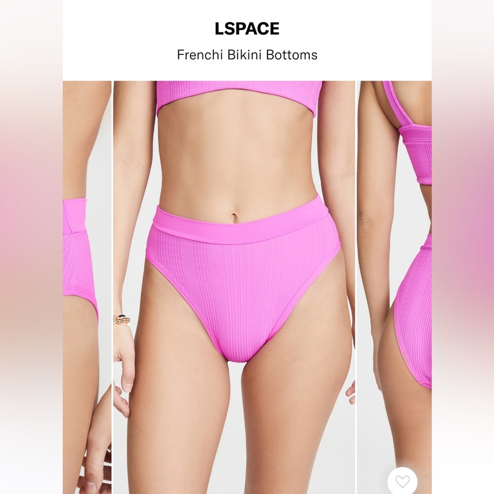 L*Space Pink Ribbed Bikini Set - Picture 3 of 8